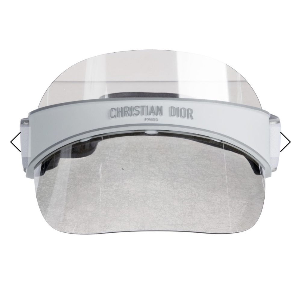 Dior visor with box and dustbag cleaning cloth